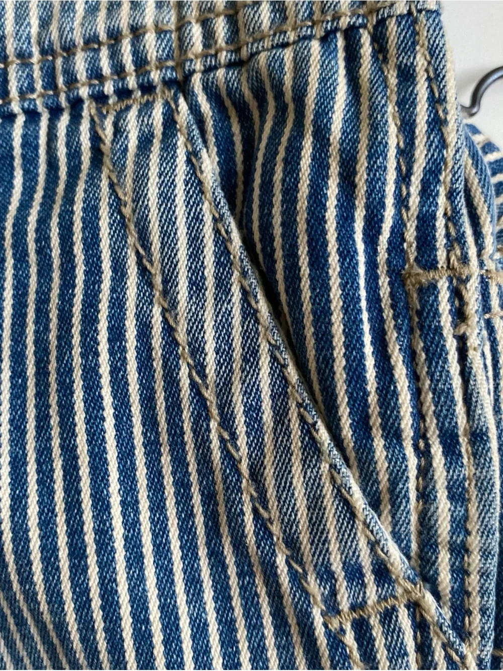 OshKosh B'gosh Blue and White Striped Toddler Overalls